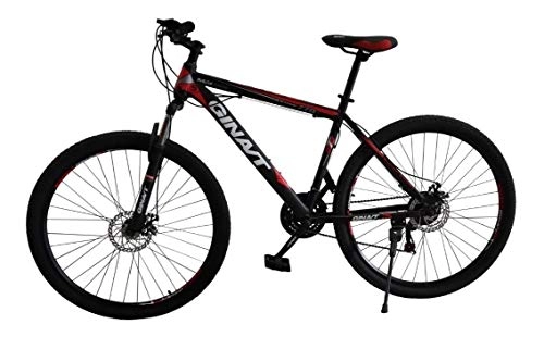 Bicicletas de montaña : Reset - Bicicleta de montaña 27, 5 GINAVT 21 V, color negro y rojo