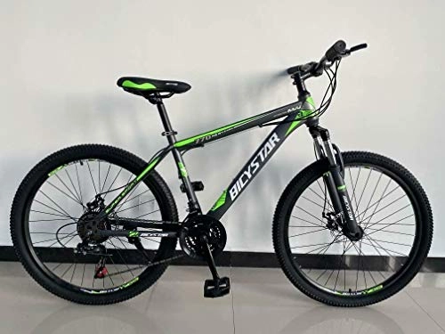 Bicicletas de montaña : Reset Bicicleta MTB 29 Bike Star 21 V Negro Verde