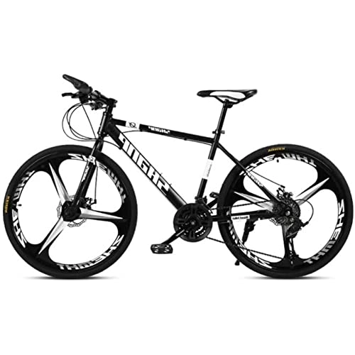 Bicicletas de montaña : RSDSA Adultmountain Bike, Carbon Steelmountain Bike 21 / 24 / 27 Speed Full Bicycle Suspension MTB Gears Double Disc Brakesmountain Bicycle, Negro, 27speed