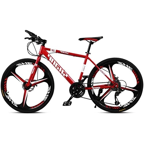 Bicicletas de montaña : RSDSA Adultmountain Bike, Carbon Steelmountain Bike 21 / 24 / 27 Speed Full Bicycle Suspension MTB Gears Double Disc Brakesmountain Bicycle, Rojo, 27speed
