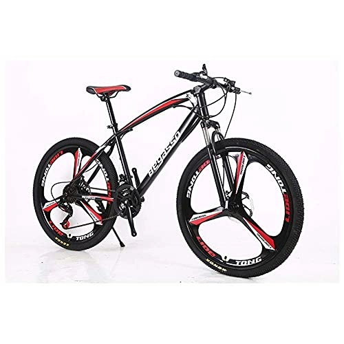 Bicicletas de montaña : RTRD Deportes al aire libre 26 "Mountain Bike, Frenos de disco dual de suspensión delantera de marco de acero de alto carbono ligero, 2130 velocidades unisex bicicleta MTB