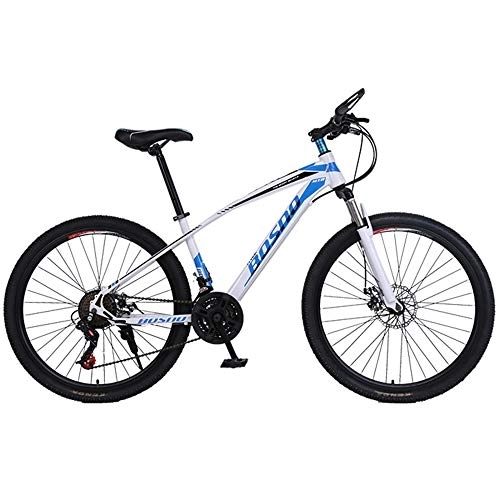 Bicicletas de montaña : SANJIANG Bicicleta De Montaña Ruedas De 26 Pulgadas Bicicleta MTB De Acero con Alto Contenido De Carbono con Frenos De Disco Doble Bicicleta para Adultos para Hombres, Blue