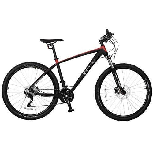 Bicicletas de montaña : Spyder Rogue 1.0 Hardtail - Marco de Bicicleta de montaña para Hombre, Color Negro / Rojo, tamao 650Wh / 18Fr