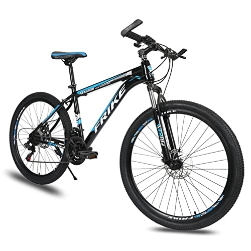 Bicicletas de montaña : TDHLW Bicicleta de Montaña, 26 Pulgadas, 21 Velocidades, Marco de Acero de Alto Carbono Ligero Amortiguador Horquilla Delantera al Aire Libre Adultos Hombres Mujeres Bicicleta, Azul