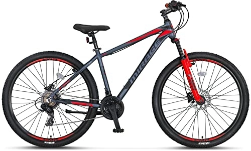 Bicicletas de montaña : Umit Mirage Bicicleta, Adultos Unisex, Gris-ROJA, 27, 5" T.20