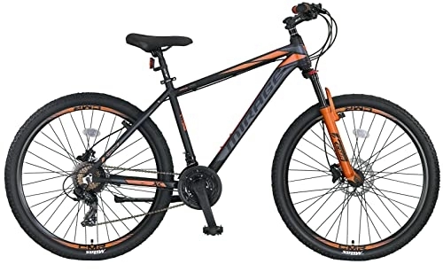 Bicicletas de montaña : Umit Mirage Bicicleta, Adultos Unisex, Negra-Naranja, 27, 5" T.20