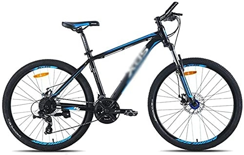 Bicicletas de montaña : UYHF Bicicleta De Montaña con 24 / 26 Pulgadas 24 Velocidades con Doble Suspensión para Hombres Mujer Adultos Y Adolescentes Aluminio Marco De Aleación para Senderos, Y Mon Blue- 26 Inch