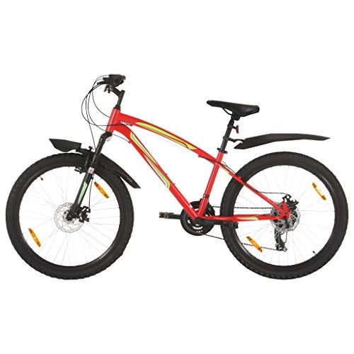 Bicicletas de montaña : vidaXL Bicicleta de Montaña Artículo Deportivo de Ciclismo Urbana Estable Tija del Sillín Ajustable 21 Velocidades Rueda 26 Pulgadas 42cm Rojo