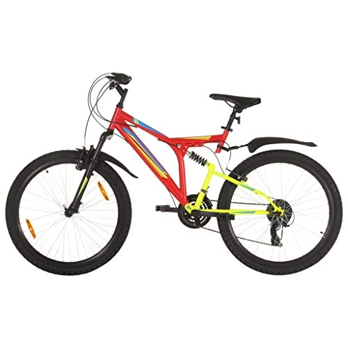 Bicicletas de montaña : vidaXL Bicicleta Montaña Artículo Deportivo de Ciclismo Urbana Estable Tija del Sillín Ajustable 21 Velocidades 26 Pulgadas Rueda 49 cm Rojo