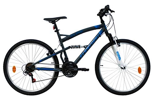 Bicicletas de montaña : VTT - Bicicleta de montaña, 66, 04 cm, cuadro con suspensión completa, horquilla telescópica, 18 velocidades, frenos V-Brake