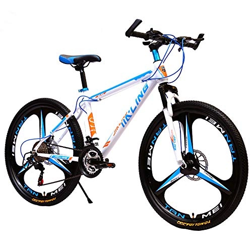 Bicicletas de montaña : WANG-L 26 Pulgadas Bicicleta De Montaña, Carrera De Velocidad Variable con Amortiguación De Impactos De Doble Disco, Bicicletas Universales para Hombres Y Mujeres, Blue-24speed / 26inch