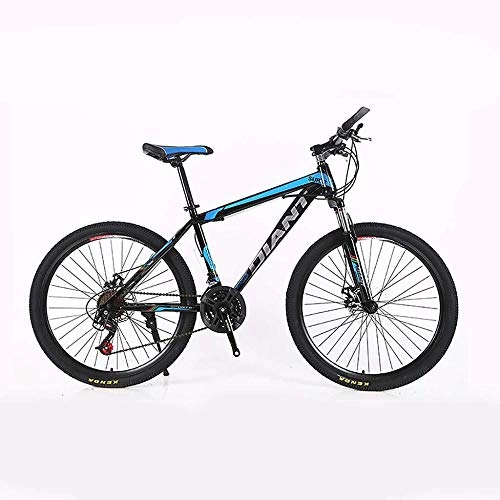 Bicicletas de montaña : Wangwang454 - Bicicleta de montaña de 24 pulgadas con cuadro de 21 velocidades de suspensin para nios y hombres, con guardabarros delantero y trasero, azul