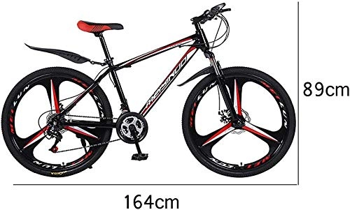 Bicicletas de montaña : Wangwang454 Mountain Bikes Outroad Mountain Bike 21 Speed - Bicicleta de montaña con doble disco (26"), c