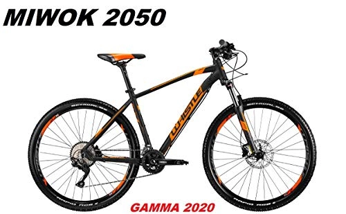 Bicicletas de montaña : Whistle Bicicleta MIWOK 2050 Rueda 27, 5 Shimano DEORE 20V SUNTOUR XCM RL Gamma 2020, Black Neon Orange Matt, 46 CM - M