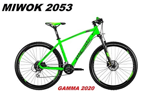 Bicicletas de montaña : Whistle Bicicleta MIWOK 2053 Rueda 27, 5 Shimano ACERA 16 V SUNTOUR XCM RL Gamma 2020, Neon Green Anthracite Matt, 46 CM - M