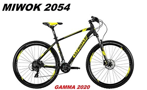 Bicicletas de montaña : Whistle Bicicleta MIWOK 2054 Rueda 27, 5 Shimano 16 V Suntour XCT HLO Gamma 2020, Black Neon Yellow Matt, 51 CM - L