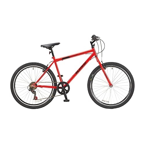 Bicicletas de montaña : Wildtrak - Bicicleta de Adulto, 26 pulgadas, 18 Velocidades - Roja