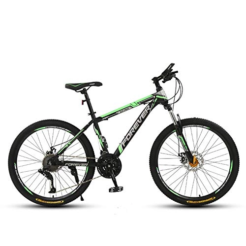 Bicicletas de montaña : WLWLEO Bicicleta de montaña de 26 Pulgadas para Adultos Bicicletas para Hombre Estructura de Acero con Alto Contenido de Carbono, Freno de Disco Doble Bicicleta de Velocidad Variable, B, 26" 27 Speed