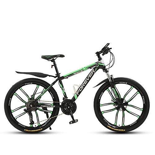 Bicicletas de montaña : WLWLEO Bicicleta de montaña para Hombre de 26 Pulgadas Bicicleta de montaña rígida de Acero con Alto Contenido de Carbono con absorción de Impactos Bicicleta para Deporte al Aire Libre, B, 26" 24 Speed
