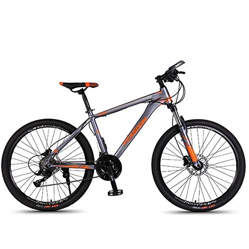 Bicicletas de montaña : WND Bicicleta Bicicleta de montaña Aleación de Aluminio Hombres y Mujeres Adultos Velocidad Variable Fuera de la Carretera Estudiante, Gris Naranja, Edición estándar
