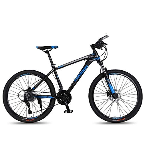 Bicicletas de montaña : WND Bicycle Mountain Bike Aleación de Aluminio Hombres y Mujeres Adultos Velocidad Variable Fuera de la Carretera Estudiante, Negro Azul, Edición estándar