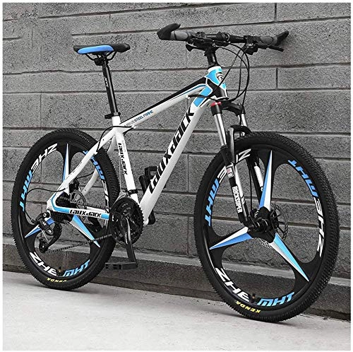 Bicicletas de montaña : WSJYP Bicicleta de Montaña de 26 Pulgadas, Acero al Carbono de Velocidad Variable Bicicleta de 21 / 24 / 27 / 30 Bicicleta de Suspensión Completa MTB, Bicicleta Cómoda y Duradera, 21 Speed-C