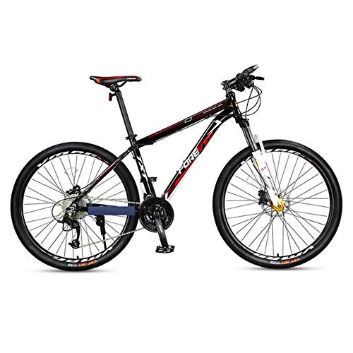Bicicletas de montaña : WYN Bicicleta de montaña para Adultos Amortiguador de Velocidad Variable Hombres y Mujeres Estudiantes Off-Road Aluminio, Rojo, 24 * 15 (150-165cm)