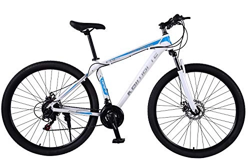 Bicicletas de montaña : XCBY Bicicleta de montaña, Mountainbike - 29'' Energy Bicicleta de suspensin Completa, Men's White-21Speed