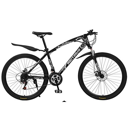 Bicicletas de montaña : XNEQ Bicicleta De Montaña De 26 Pulgadas 21 / 24 / 27 Velocidades, Negro, Rojo, Negro, 24