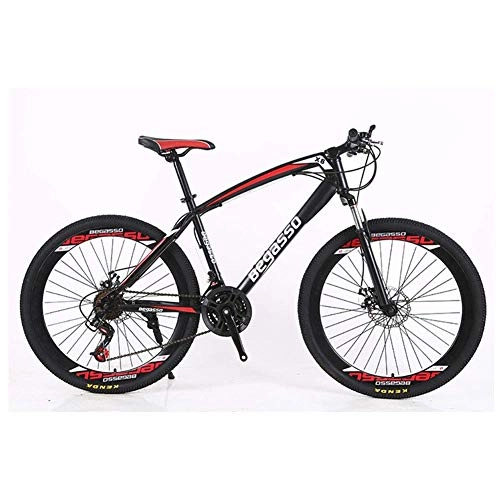 Bicicletas de montaña : YBB-YB Bicicleta de montaña YankimX de 26 pulgadas, 2130 velocidades, marco de acero de alto carbono, absorción de golpes, color negro, tamaño: 21 velocidades)
