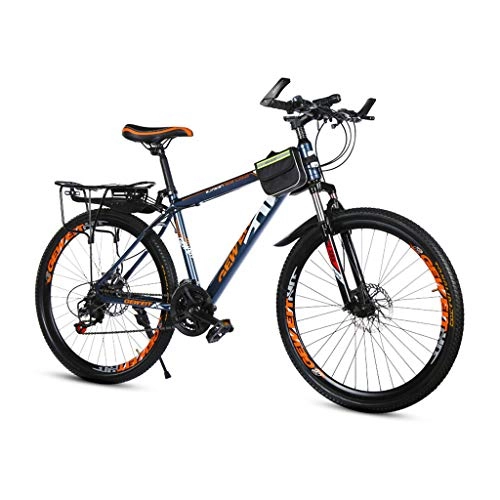 Bicicletas de montaña : YIRENXIAO Bicicleta De 26 Pulgadas Freno De Disco Dual De 21 Velocidades Bicicleta Para Estudiantes Adultos Hombres Y Mujeres Bicicleta De Montaña De Velocidad Variable Azul