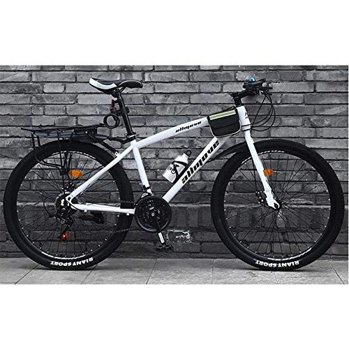 Bicicletas de montaña : YUANP Bicicleta De Montaña De 26 Pulgadas para Adultos Hombres Y Mujeres Bicicletas De Acero De Alto Carbono De 21 Velocidades Bicicleta De Carretera De Utilidad Urbana Ligera, C-24in