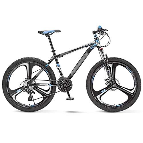 Bicicletas de montaña : YXFYXF Bicicleta de montaña de suspensión Doble de suspensión, Bicicletas de montaña de 30 velocidades, Bicicleta de Carretera Ajustable de 30 velocidades, 3 Cuchillo (Color : Blue, Size : 24 Inches)