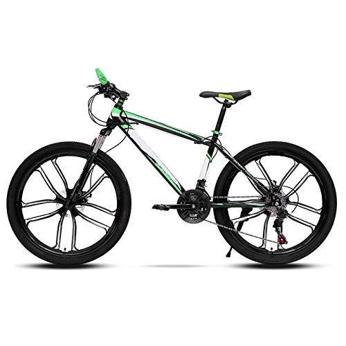 Bicicletas de montaña : ZJBKX Bicicleta de montaña masculina y femenina adulta de 24 pulgadas, doble freno de disco de velocidad variable de una rueda para estudiantes todoterreno