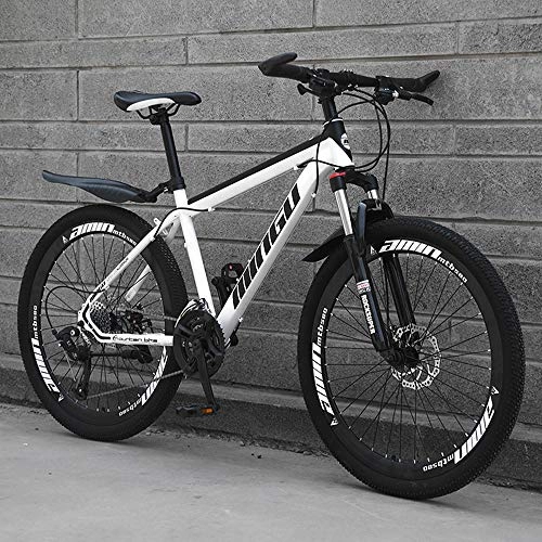Bicicletas de montaña : ZLZNX Bicicleta de Montaa, 24 Pulgadas Doble Freno Disco, Doble Susp Carbono de Doble Bastidor de Suspensin de Bicicletas de Montaa para Hombres y Mujeres Adultos, B, 21Speed