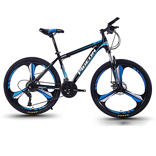 Bicicletas de montaña : ZWW Bicicleta De Montaa para Adultos, 26 Pulgadas 27 Velocidades Acero De Alto Carbono Absorcin De Impactos Bicicleta De Montaa para Jvenes Al Aire Libre para Desplazamientos / Deportes, Black Blue