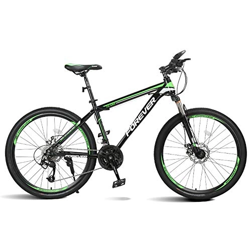 Bicicletas de montaña : ZWW Bicicleta De Montaa para Adultos, 26 Pulgadas 30 Velocidades Aleacin Ligera De Aluminio Bicicleta Todoterreno Juvenil con Doble Absorcin De Impactos Y Llantas De Radios, Black Green