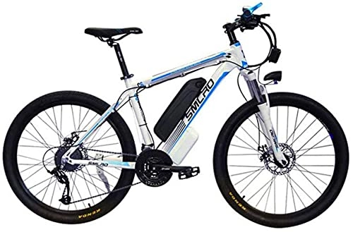 Electric Mountain Bike : 1000W Electric Mountain Bike For Adults, 27 Speed Gear E-Bike With 48V 15Ah Lithium Battery - Professional Offroad Commute Bicycle For Men And Women (Color : Red) (Color : White) Outdoor Riding