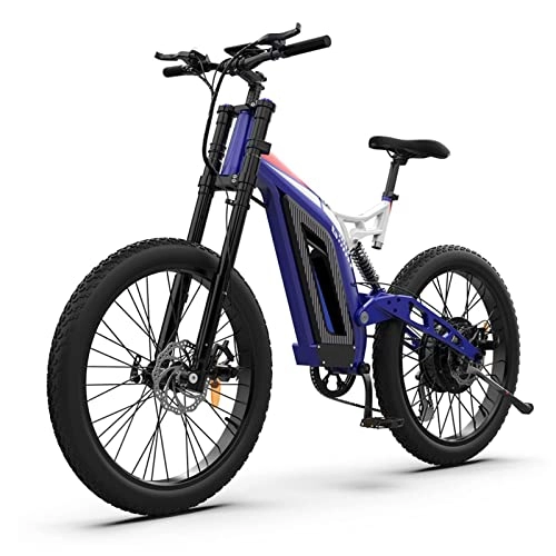 Electric Mountain Bike : 1500W Mountain Electric Bike for Adults 31 Mph 48V 15Ah Lithium Battery 26 Inch 3.0 Fat Tire Al Alloy Beach City Bicycle
