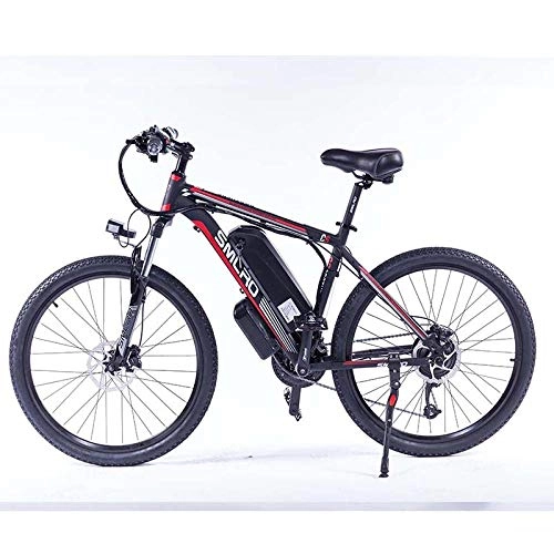Electric Mountain Bike : 2020 Upgraded Electric Mountain Bike 1000W / 500W 26 Electric Bicycle with Removable 48V 13Ah Battery 21 Speed Shifter ebike-white blue