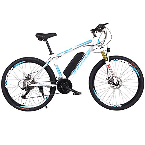 Electric Mountain Bike : 21-speed 26" electric bicycle adult mountain bike variable speed off-road power-assisted bicycle, 36V8A endurance 36 kilometers, multi-function intelligent instrument, LED integrated light set