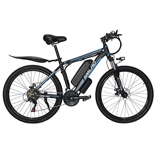 Electric Mountain Bike : 26" Adult Electric Mountain Bike 21 Speed Detachable 48V13A Lithium Battery / Adult Outdoor Booster Power Sports / Fast Off-Road Mountain Bike 1000W Dual Disc Motor