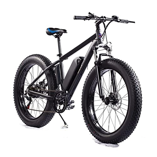 Electric Mountain Bike : 26'' Electric Bicycle for Adults 15MPH Ebike with Removable 48V Battery 350W Electric Bikes Gears Mens Mountain Snow E-Bike