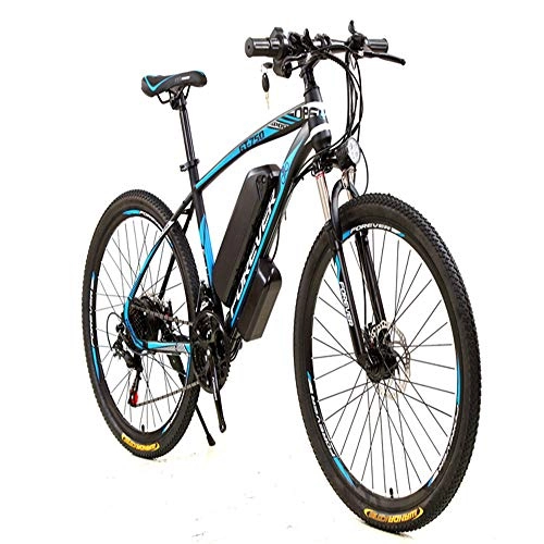 Electric Mountain Bike : 26"Electric Bike for Adults, Electric Mountain Bike / Commute Ebike with 250W Motor, Professional 21Speed Transmission Gears, Blue