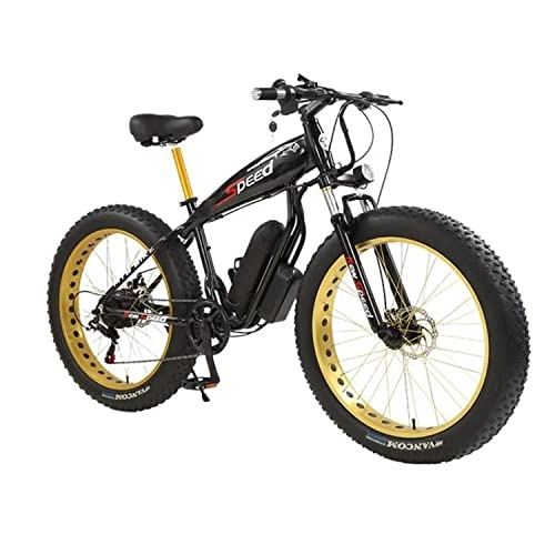 Electric Mountain Bike : 26'' Electric Bikes for Adults, Fat Tire Mountain Bike with LCD Display, 5-Speed ​​Electric Mountain Bike, Range Up to 50 Kilometers