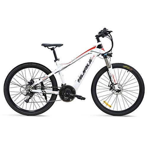 Electric Mountain Bike : 26'' Electric Mountain Bike, Electric Bicycle Removable Large Capacity Lithium-Ion Battery (48V 7.8Ah) Electric Bike 27 Speed Maximum speed 25KM / h, White