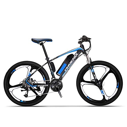Electric Mountain Bike : 26'' Electric Mountain Bike, Electric Bike with Large Capacity Lithium-Ion Battery (36V 250W) for Sports Outdoor Cycling Travel Commuting, Black, One body