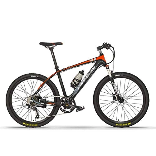 Electric Mountain Bike : 26'' Electric Mountain Bike, Mountain Bikes Dual Full Suspension for Adults 36V 6.8Ah Removable Large Capacity Lithium-Ion Battery 240W 9 Speed, Red