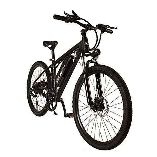 Electric Mountain Bike : 26 Inch ADO Electric Bicycle Shimano 7 speed Transmission System 350W Power rate Motor with 380 r / Min speed Front fork and addle tube double Shock-absorption 886 Type HD LCD Display