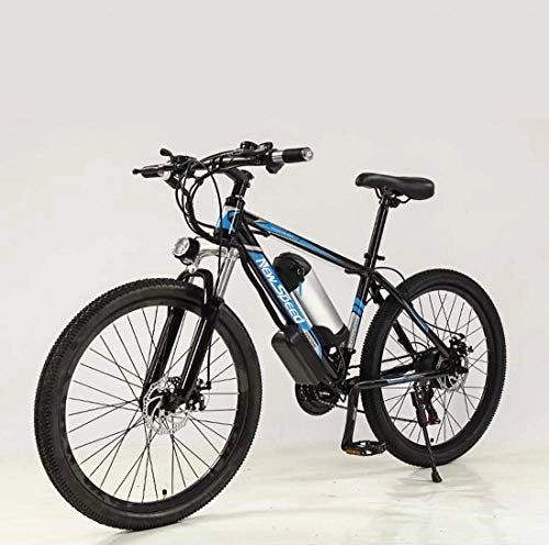 Electric Mountain Bike : 26 Inch Adult Mens Electric Mountain Bike, 48V Lithium Battery City Mountain Electric Bicycle, High-Carbon Steel Suspension E-Bikes, B